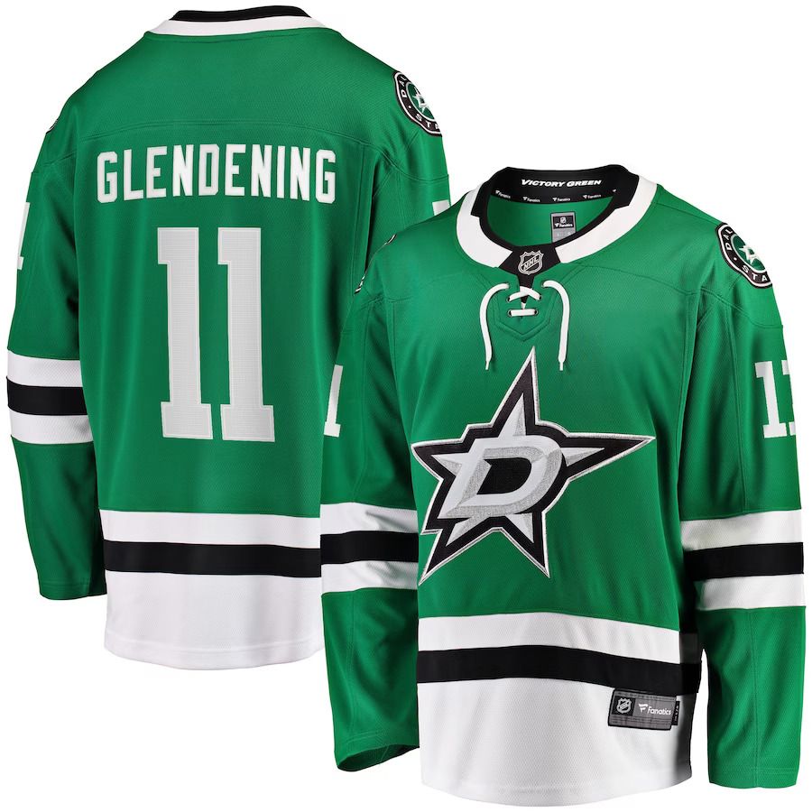 Men Dallas Stars #11 Luke Glendening Fanatics Branded Kelly Green Home Breakaway Player NHL Jersey